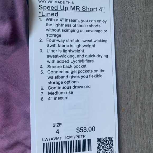 SOLD OUT NWT lululemon pink camo shorts - Picture 4 of 5